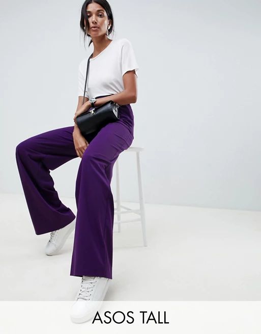 ASOS DESIGN Tall the wide leg wide leg pants with pleat detail | ASOS US