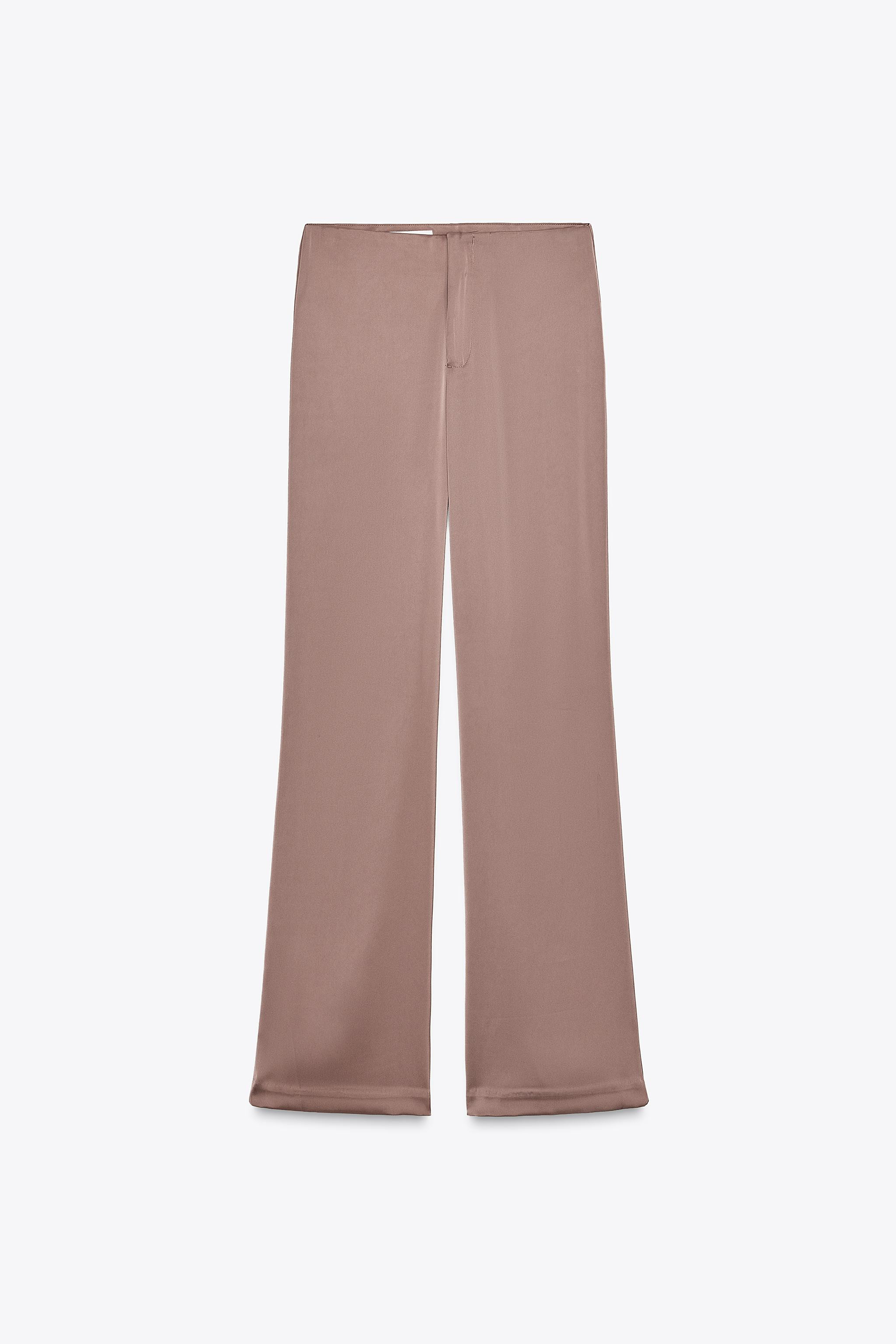 SATIN FLARE PANTS | Zara US