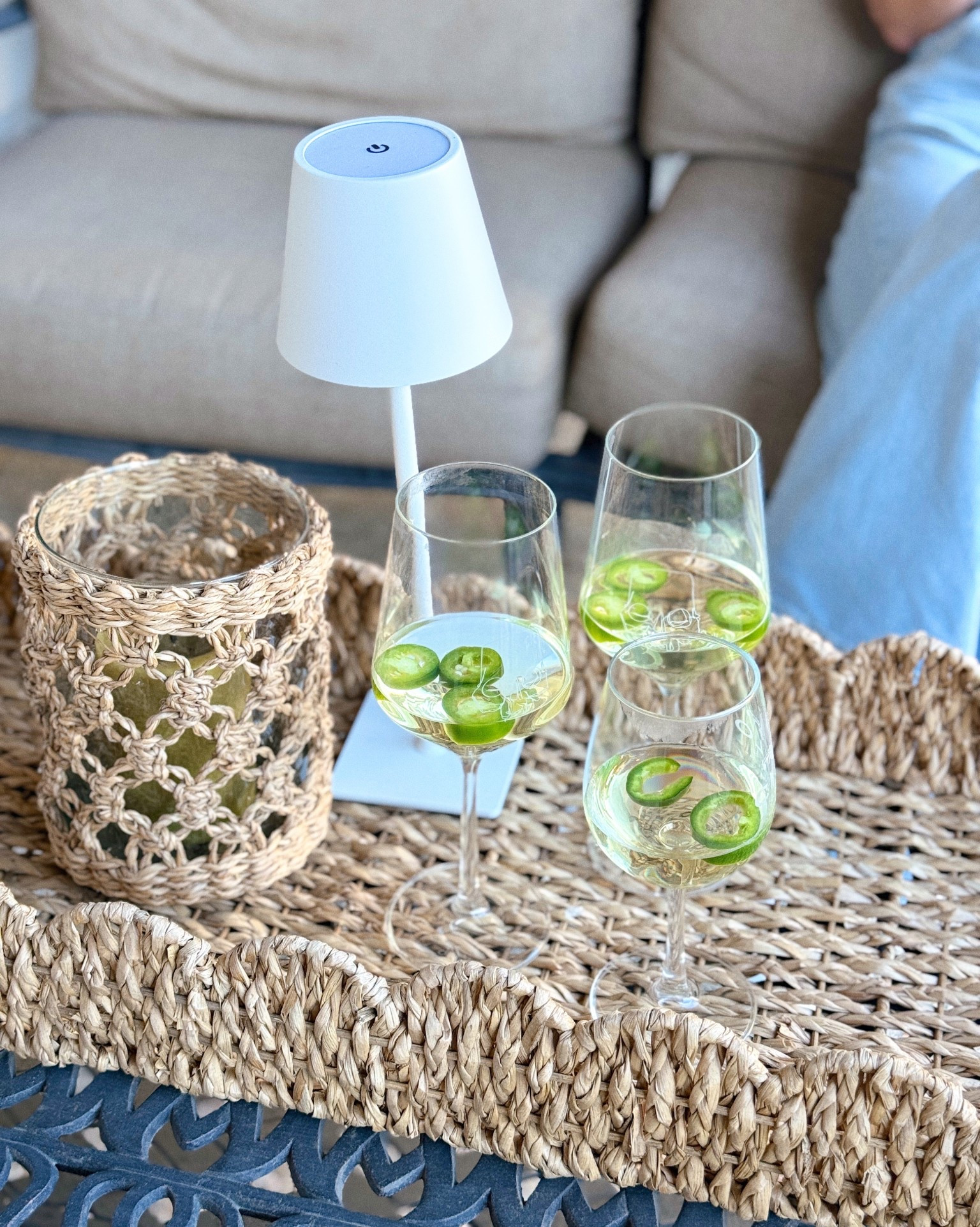 Amazon home finds: portable cordless table lamp and scallop wicker tray for outdoor dining

#LTKFindsUnder50 #LTKHome