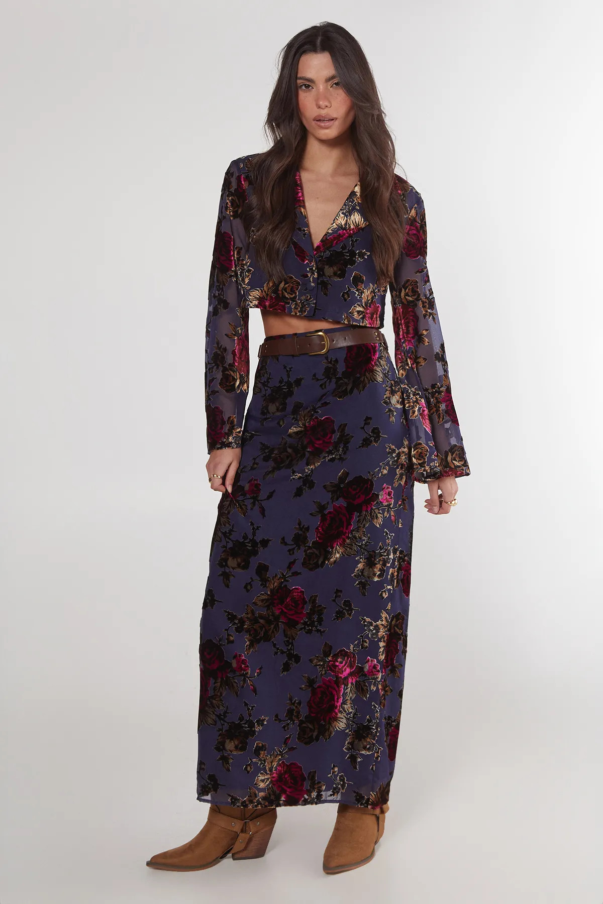 Floral Devore Maxi Skirt | Nasty Gal US
