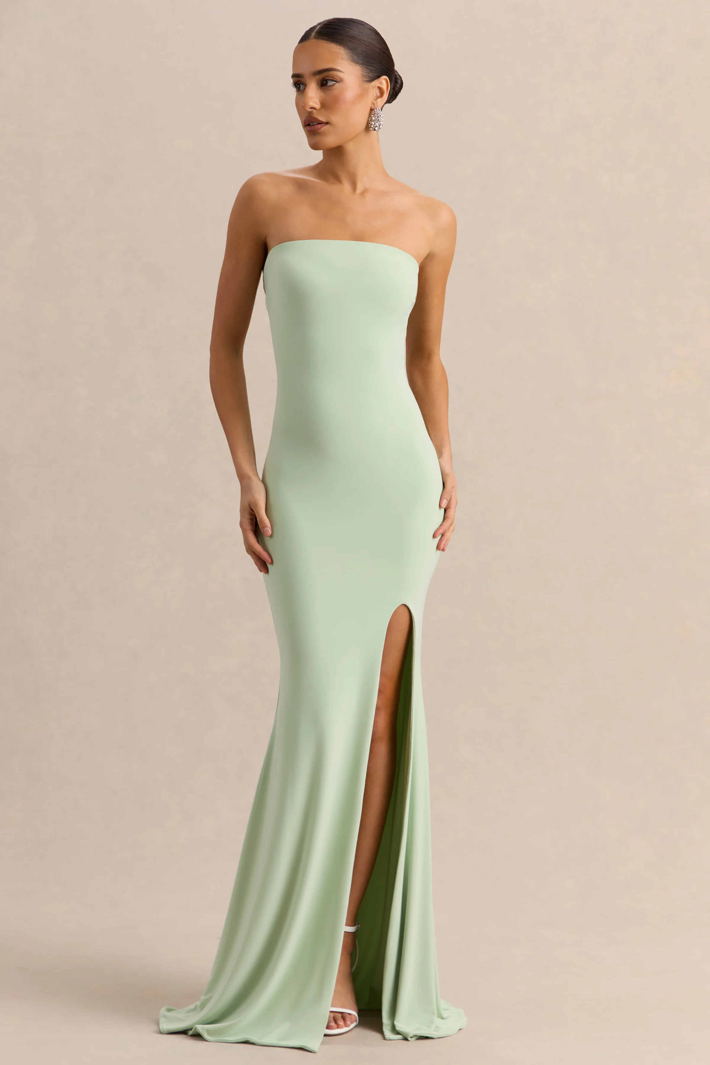 Melva | Mint Bandeau Maxi Dress | Club L London