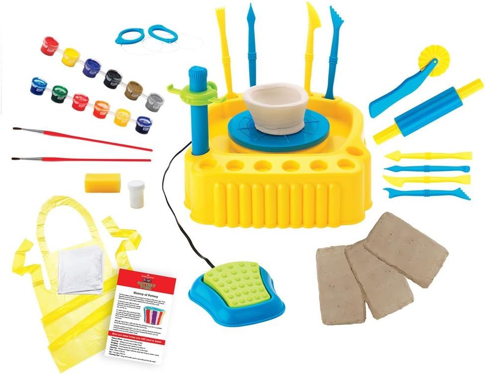 Faber-Castell Pottery Studio - Kids Pottery Wheel Kit for Ages 8+, Complete Pottery Wheel and Pai... | Amazon (US)