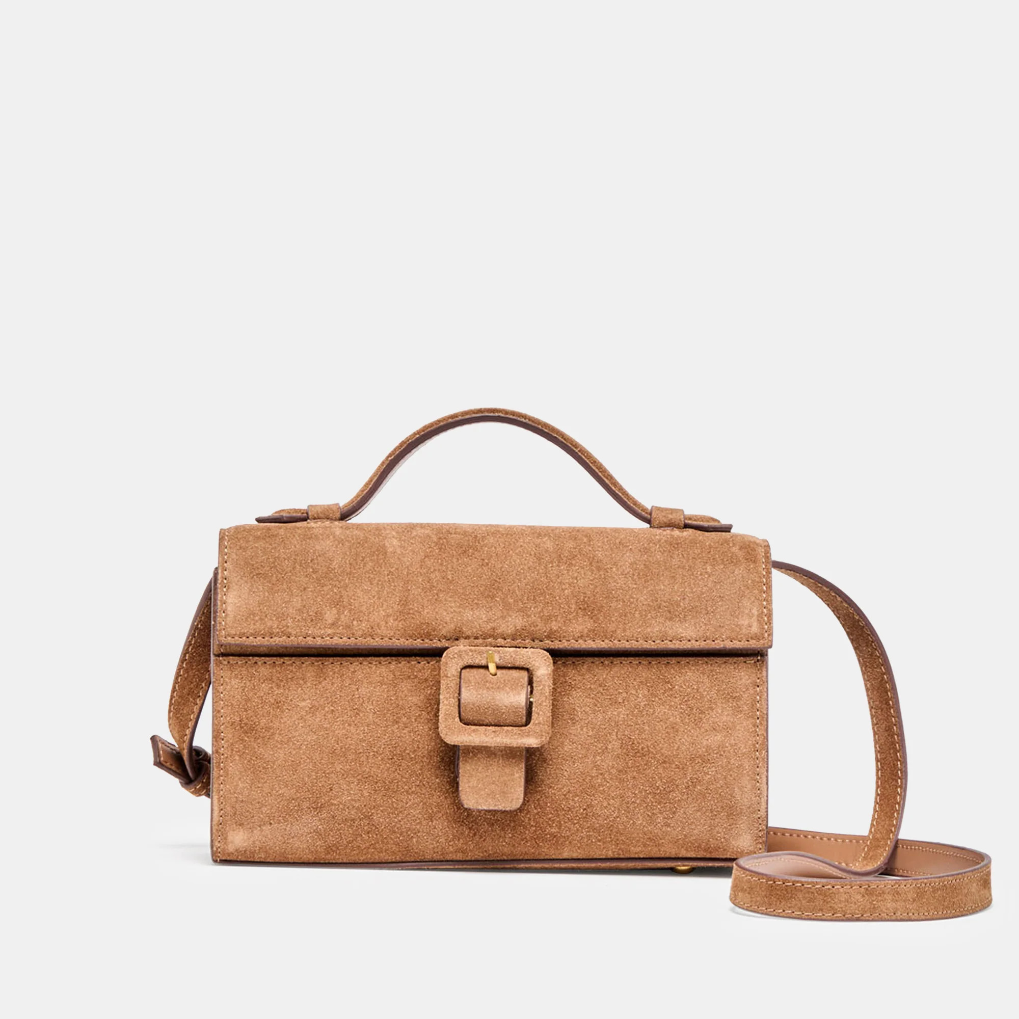 Chris Crossbody Camel Suede | DolceVita.com