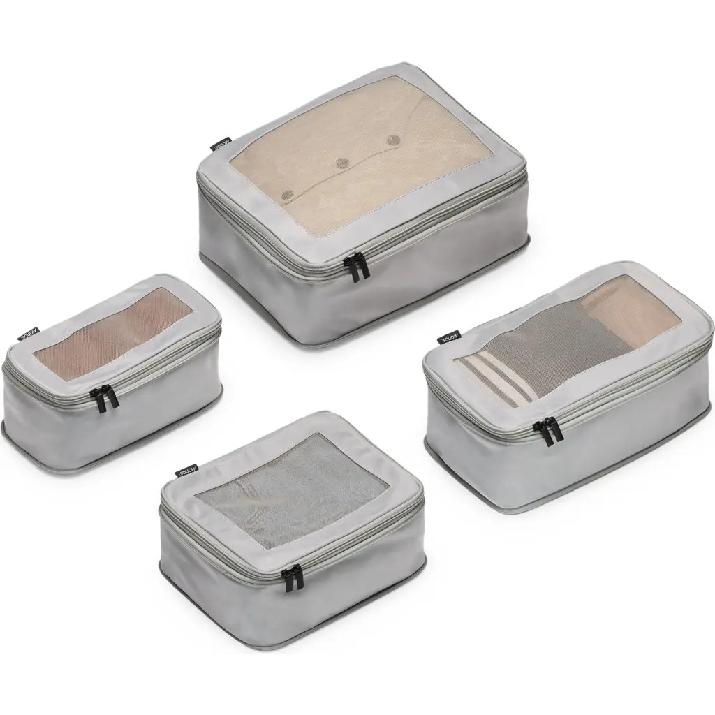 Monos Set of 4 Compressible Packing Cubes in Grey at Nordstrom | Nordstrom