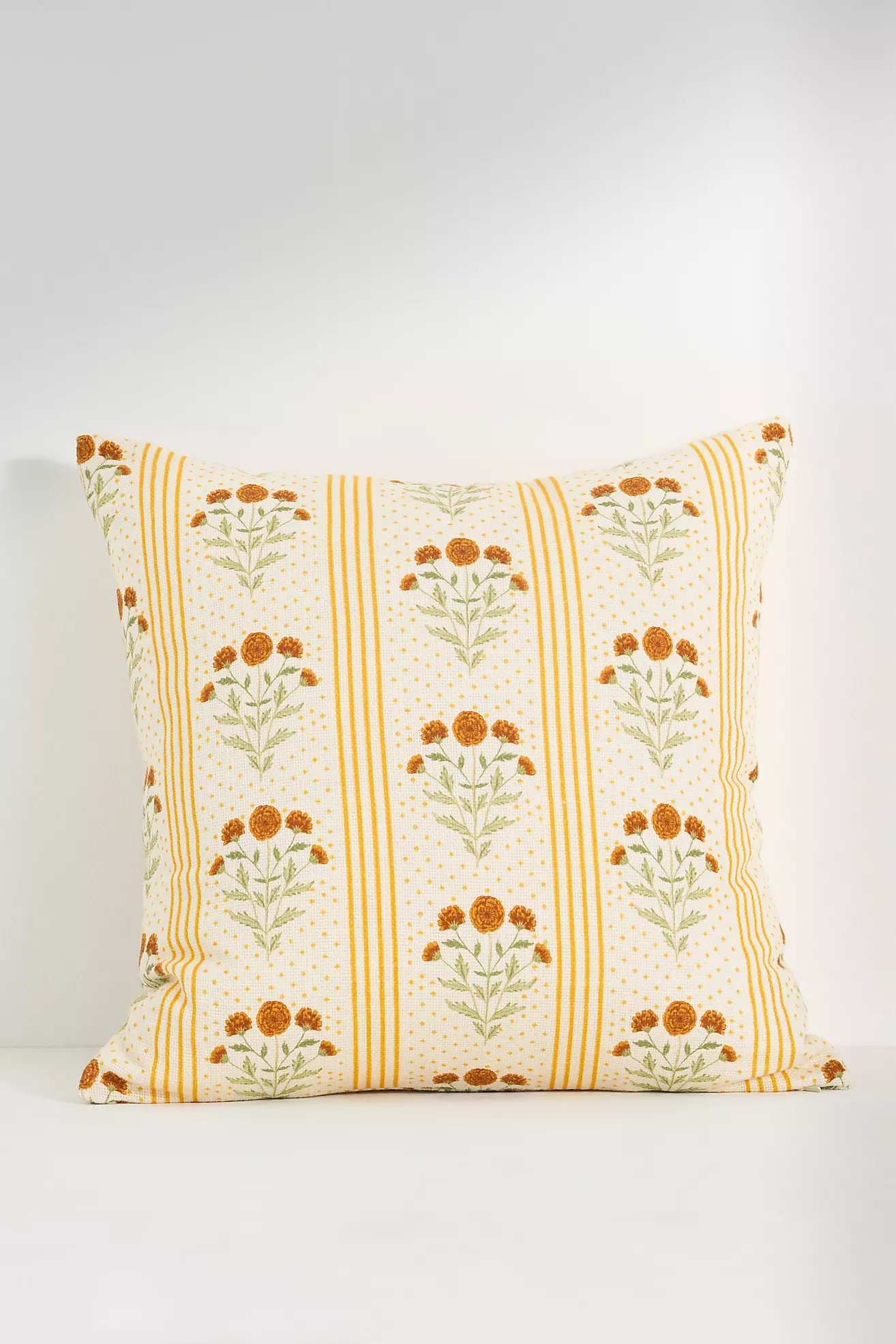 Mira Cotton Woven Printed Floral Pillow | Anthropologie (US)