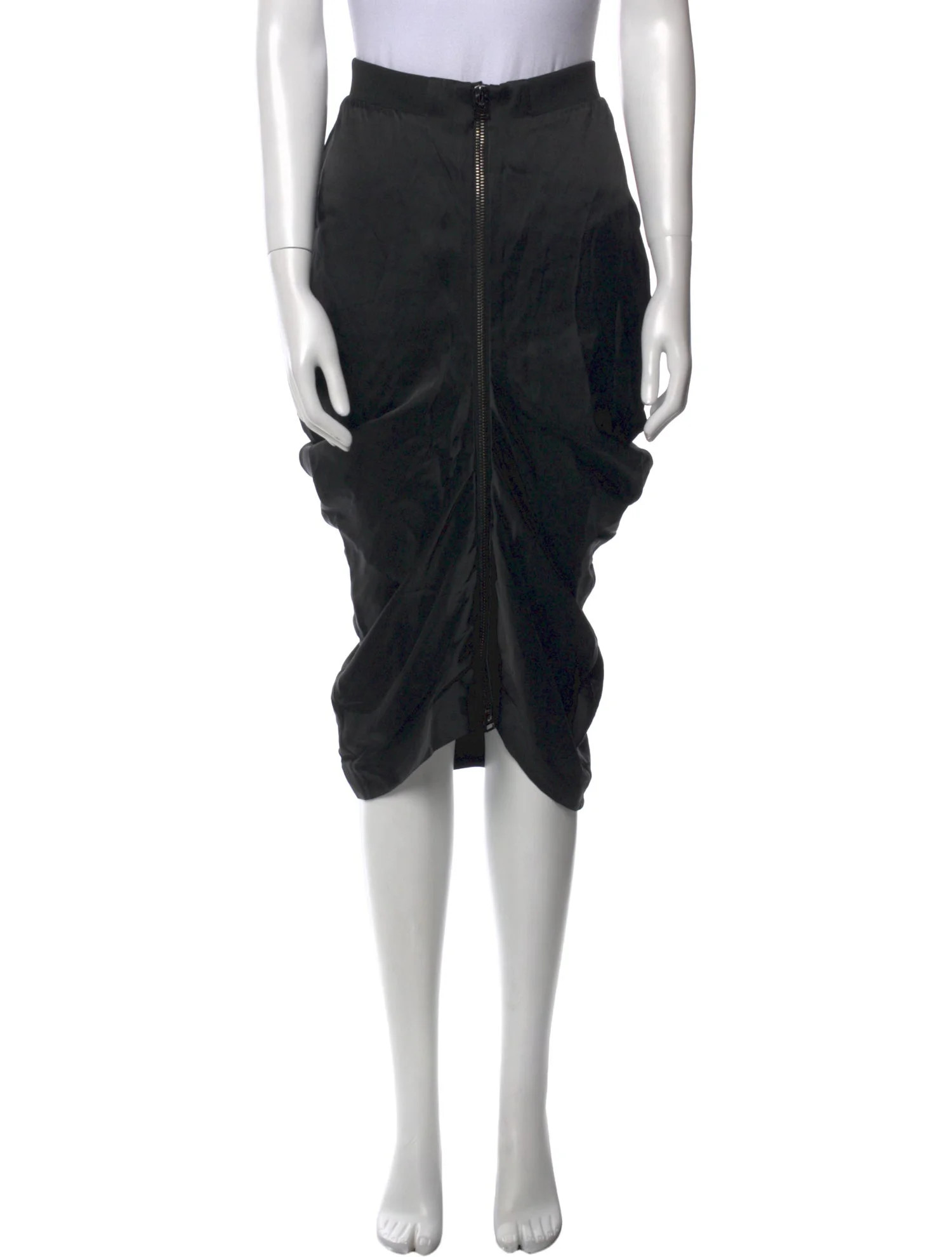 Tom Ford Silk Knee-Length Skirt w/ Tags - Black Skirts, Clothing - TOM194806 | The RealReal | The RealReal