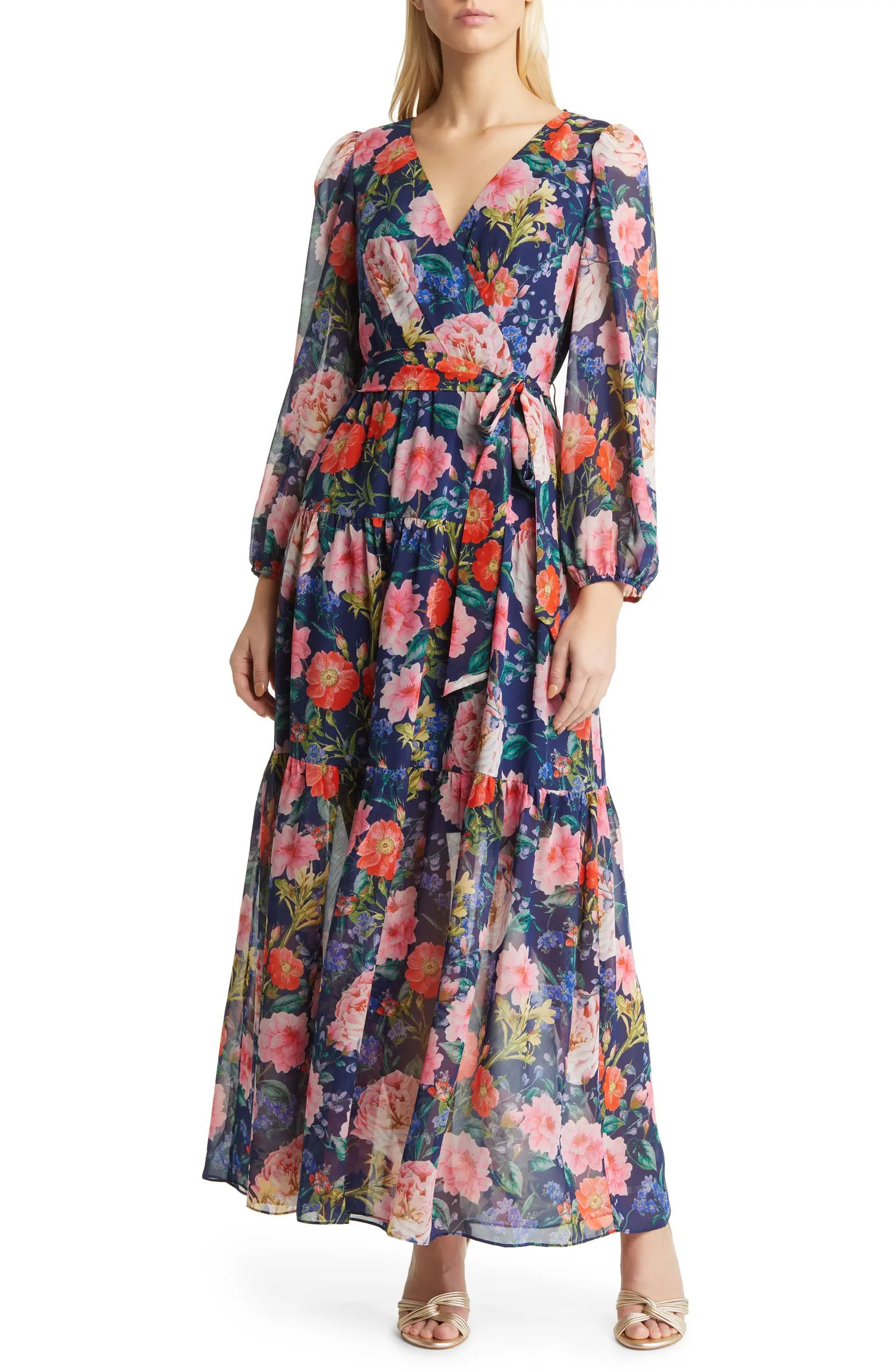 Eliza J Floral Long Sleeve Maxi Dress | Nordstrom | Nordstrom