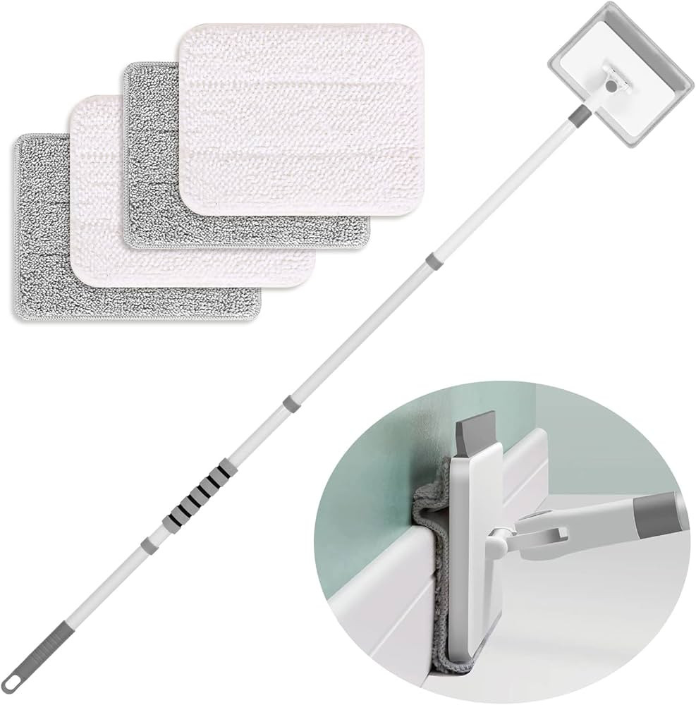 TIMIVO Baseboard Cleaner Tool with Handle,Wall Cleaner with Extension Pole and 4 Reusable Cleanin... | Amazon (US)