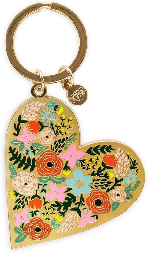 RIFLE PAPER CO. 2.4" L x 1.75" W, Enamel Keychain Charm, 1" Key Ring, Printed in Full Color with ... | Amazon (US)