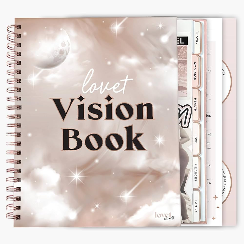 Vision Board Book LUXE - Journal with Cutouts, Integrated Vision Boards, Categorized Dreams, and ... | Amazon (US)
