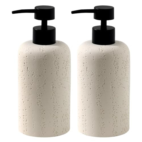 Soap Dispensers 400mL 13.5 OZ, 2 PCS Luxurious Hand Dish Lotion Shampoo Soap Dispenser Jar, Trave... | Amazon (US)