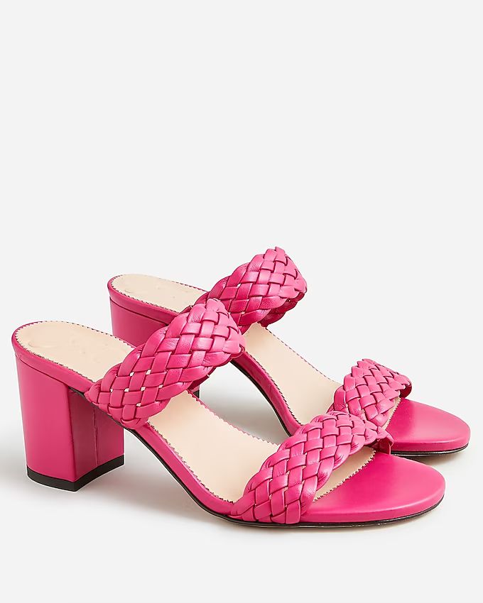 Lucie braided-strap sandals in Italian leather | J.Crew US