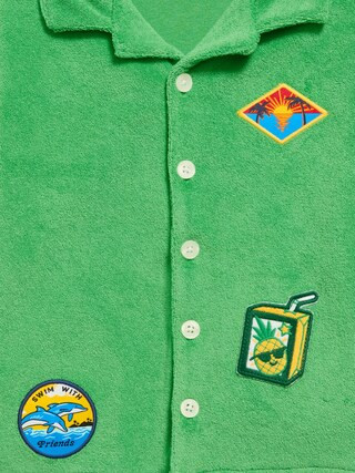 Short-Sleeve Terry Embroidered Shirt and Shorts Set for Toddler Boys | Old Navy (US)