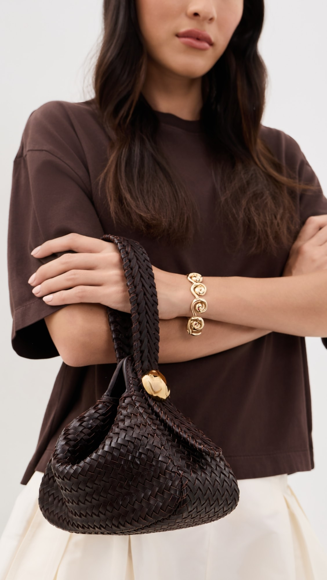 Madewell The Sculpted Metal Wristlet Bag | Shopbop | Shopbop