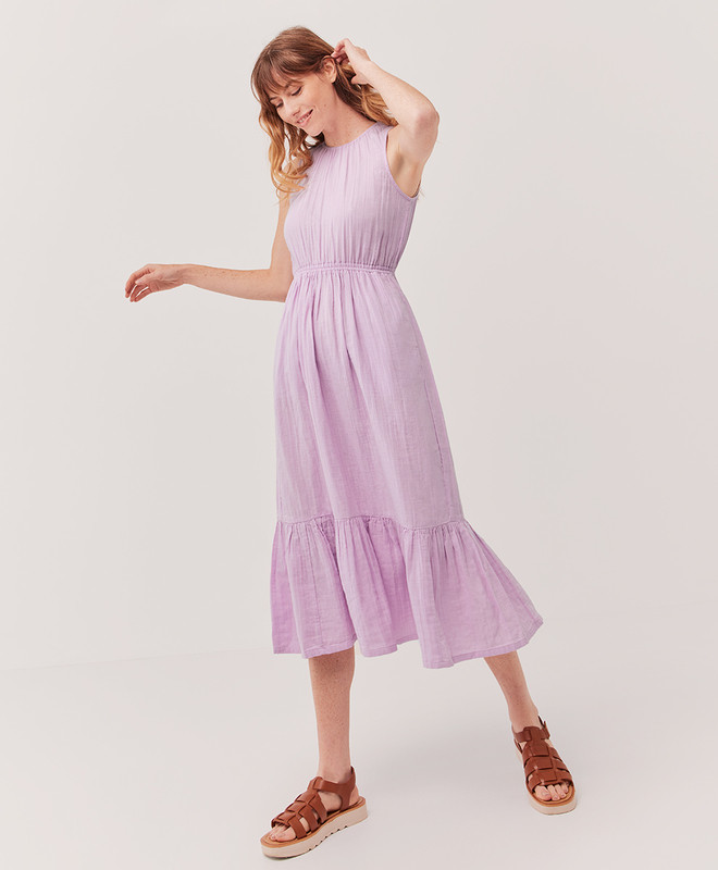 clearance the coastal cutout midi dress | Pact Apparel