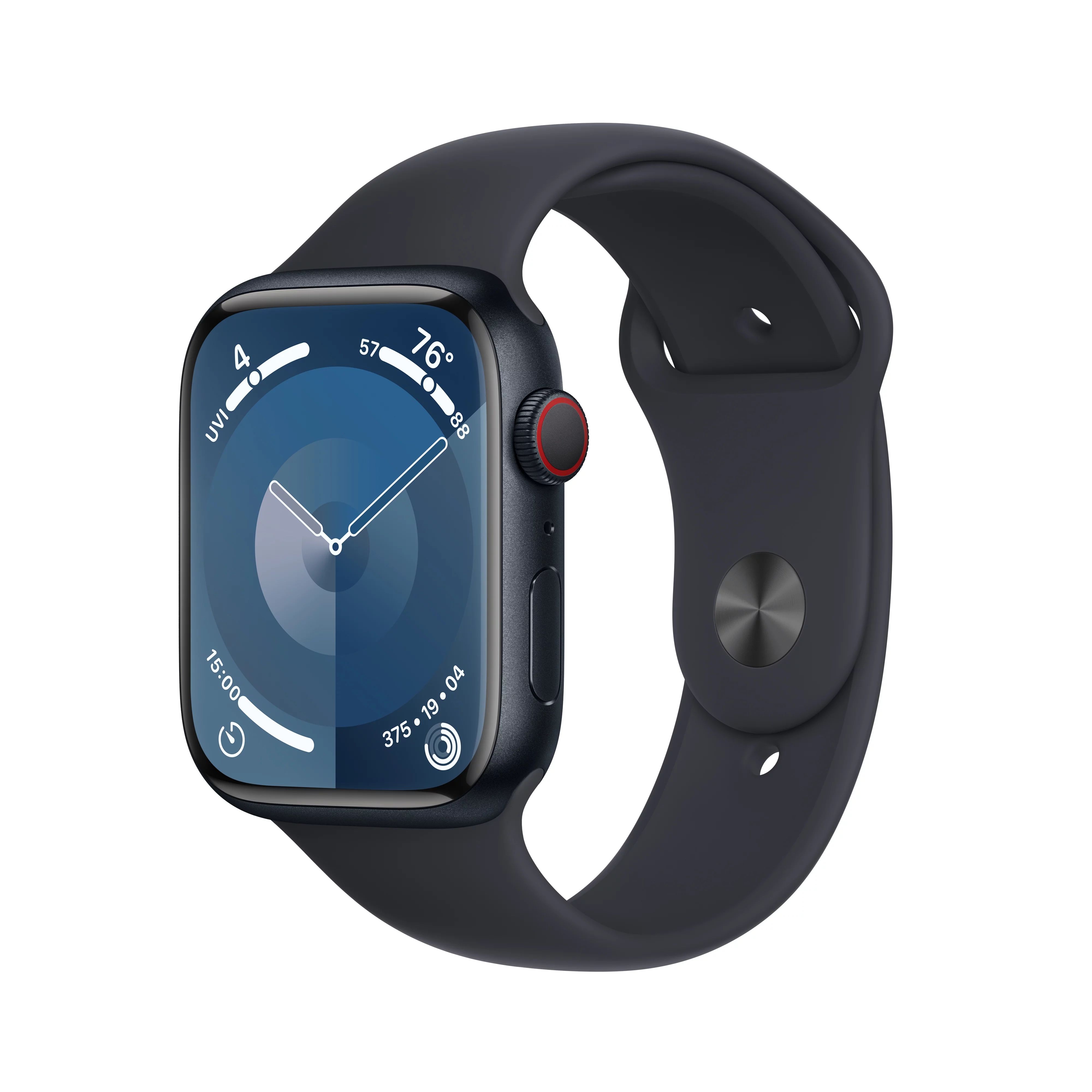 Apple Watch Series 9 With Blood Oxygen. GPS + Cellular 45mm Midnight Aluminum Case with Midnight ... | Walmart (US)
