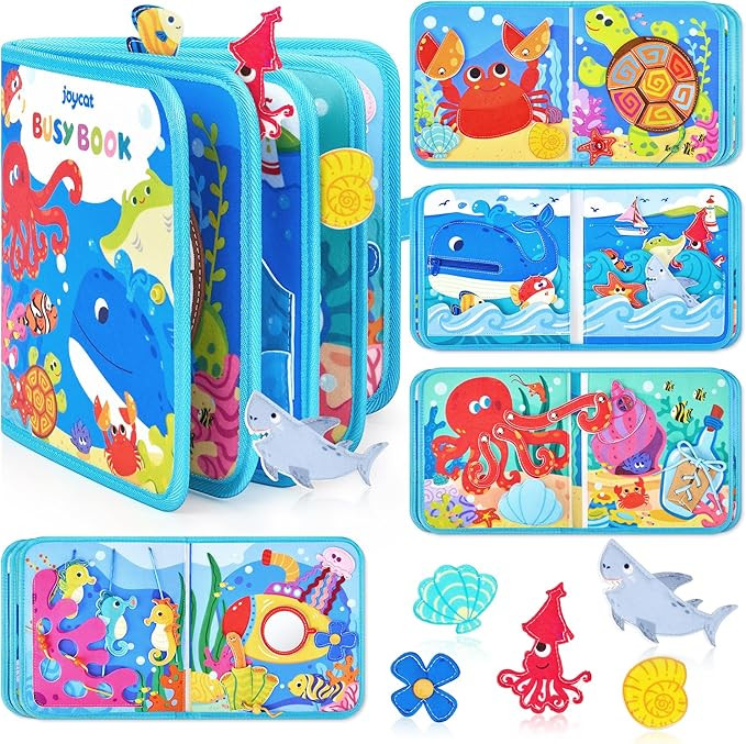 JoyCat Ocean Busy Book for Toddlers 1-3 - Travel Toy Activity Book for 1 2 3 Year Old Boys Girls,... | Amazon (US)