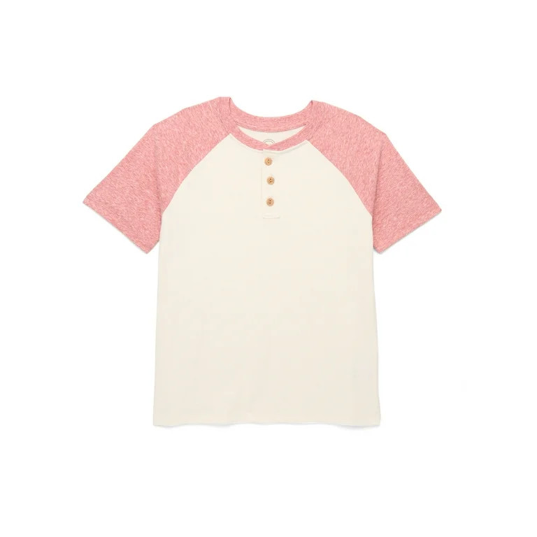 Wonder Nation Boys Henley Shirt with Short Sleeves, Sizes 4-18 & Husky - Walmart.com | Walmart (US)