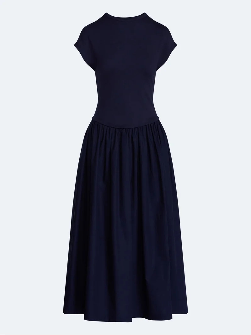 Scoop Women’s and Women’s Plus Mixed Media Maxi Cotton Dress, Sizes XS-XXL | Walmart (US)
