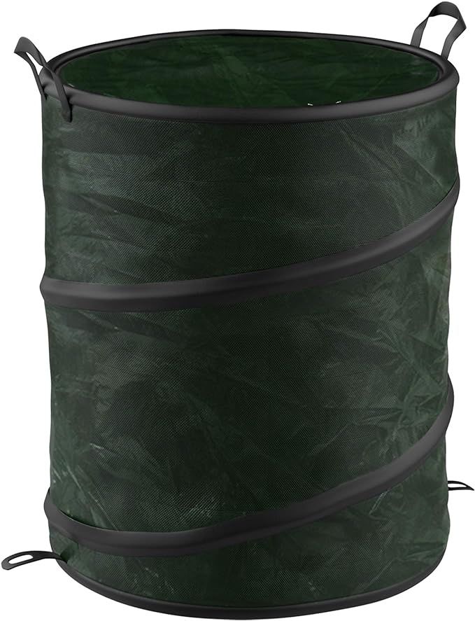 Collapsible Trash Can- Pop Up 33 Gallon Trashcan for Garbage With Zippered Lid By Wakeman Outdoor... | Amazon (US)