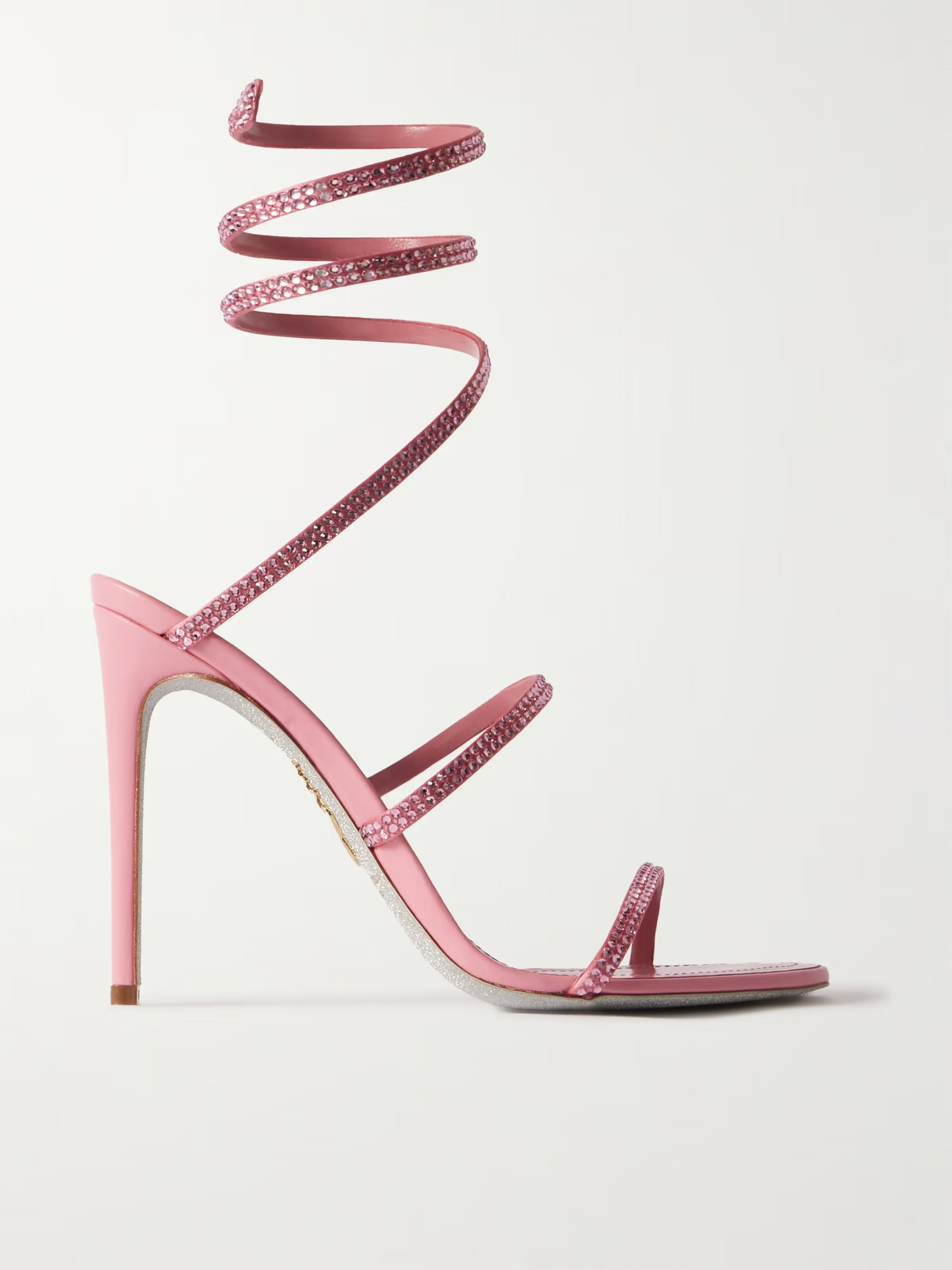 Cleo crystal-embellished satin sandals | NET-A-PORTER (US)