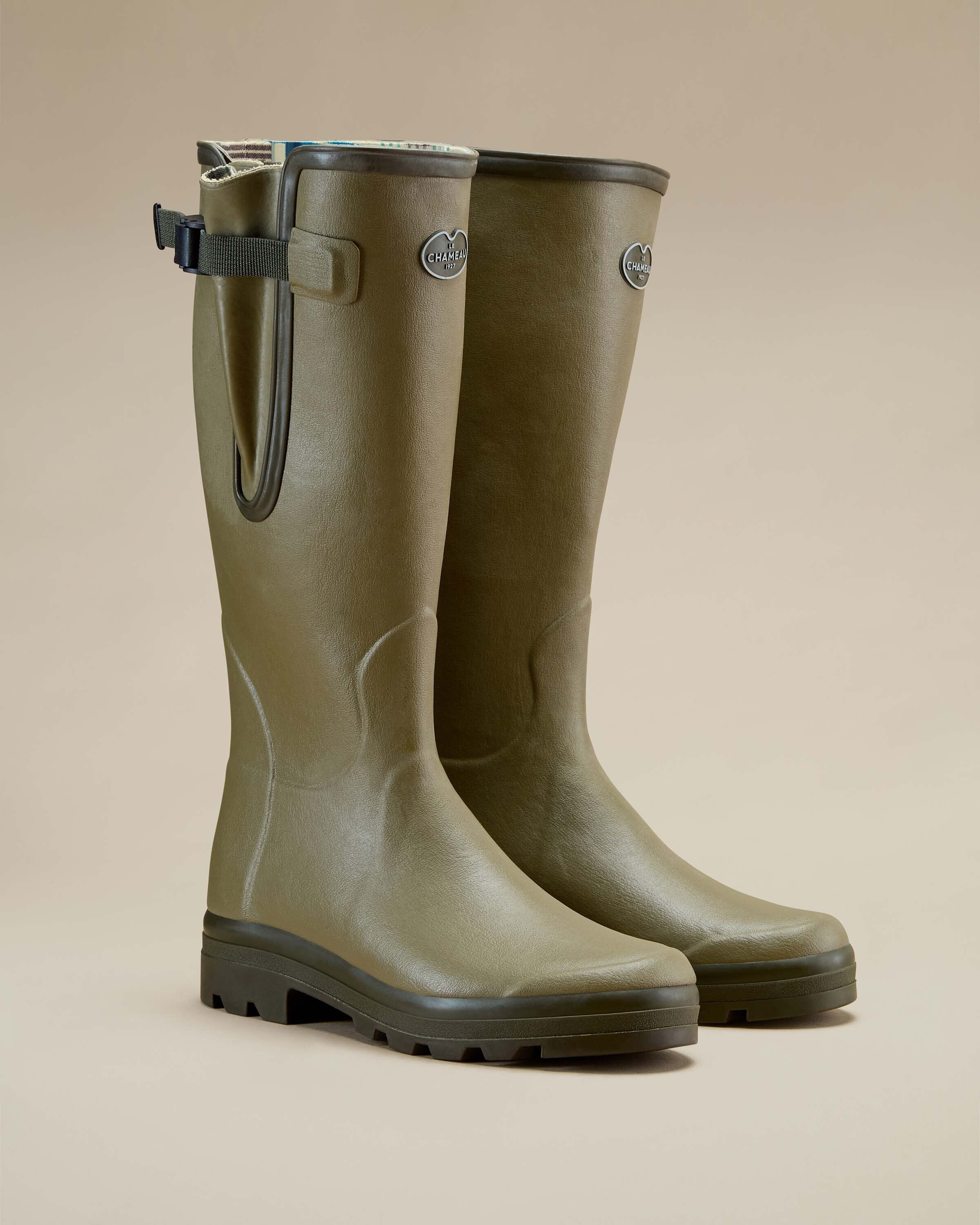 Men's Vierzon Jersey Lined Wellington Boot Green | Le Chameau