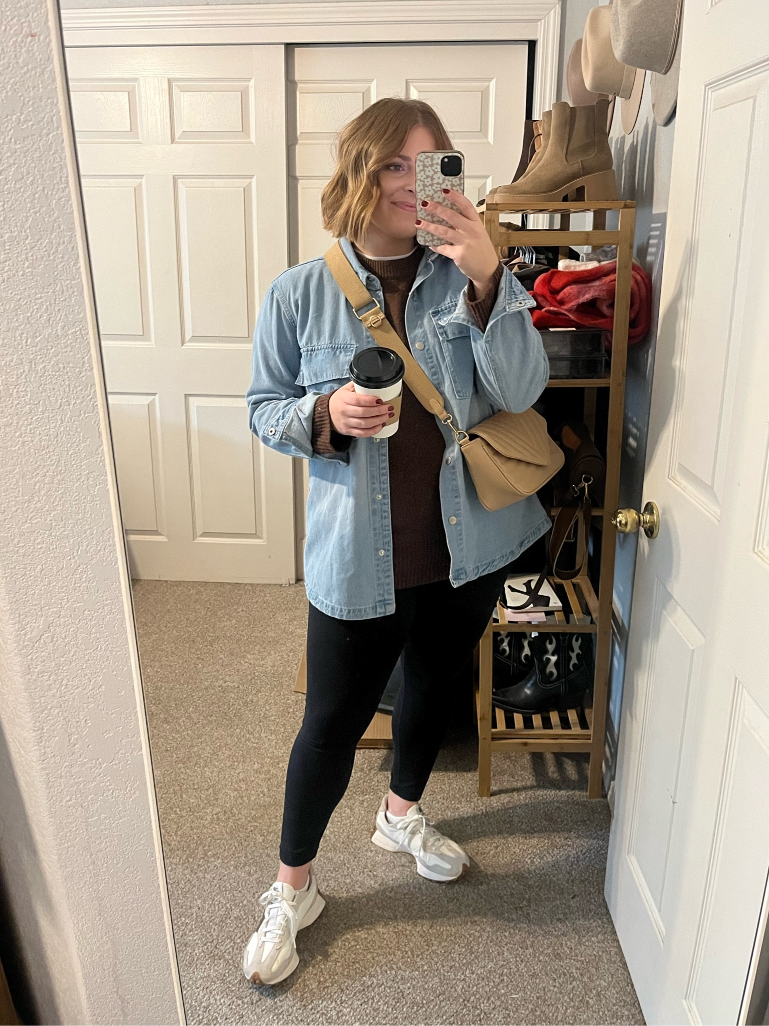 Outfit of the day// wearing L in sweater + shacket 

#LTKmidsize #LTKfindsunder50 #LTKstyletip