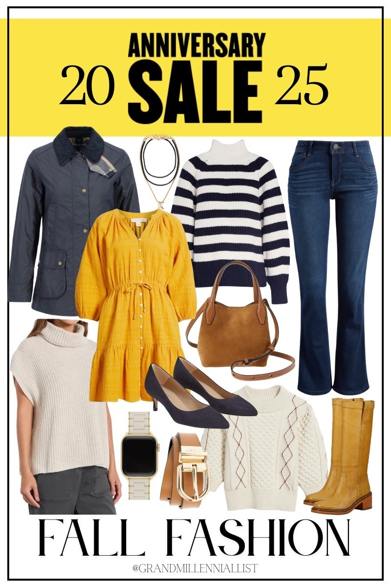Starts July 12th!
Nordstrom Anniversary NSALE 2025
Fall Fashion NEW arrivals on sale!
Prices go back up August 4th
Barbour Jacket fall coat
Striped sweater 
Rag and Bone sueded bag
Bootcut Slimming jeans
LK Bennett navy pumps
Mustard honey tall boots
Apple Watch silicone band

#LTKStyleTip #LTKSaleAlert