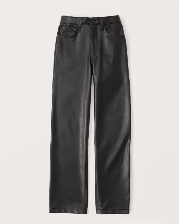 Vegan Leather 90s Relaxed Pant | Abercrombie & Fitch (UK)