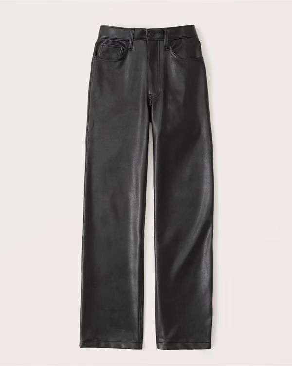 Vegan Leather Cargo 90s Relaxed Pants | Abercrombie & Fitch (US)