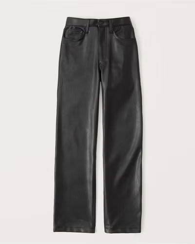Vegan Leather 90s Relaxed Pants | Abercrombie & Fitch (US)