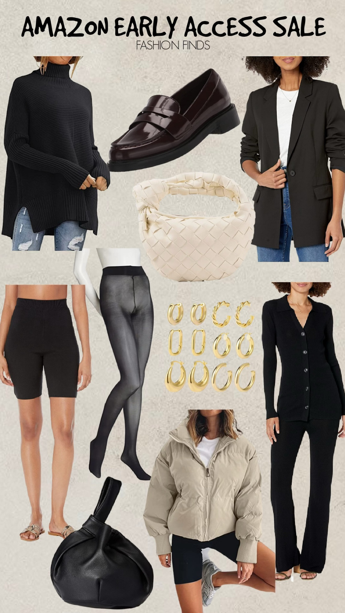 Amazon prime sale, fall fashion, Amazon finds, 

Sizing from tik tok: 
Medium sweater
Medium blazer
Medium button up top

Small tights
Small pant
Small biker shorts 