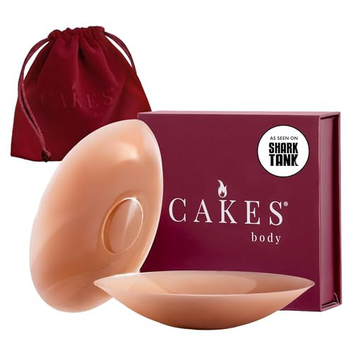 CAKES Body® sticky Circle Nipple Covers for Women - The Viral Sticky Boobs With an Adhesive-free nip nook™ - Silicone Nipple Covers with Travel Pouch - Caramel, OG Size (B-DD) | Amazon (US)