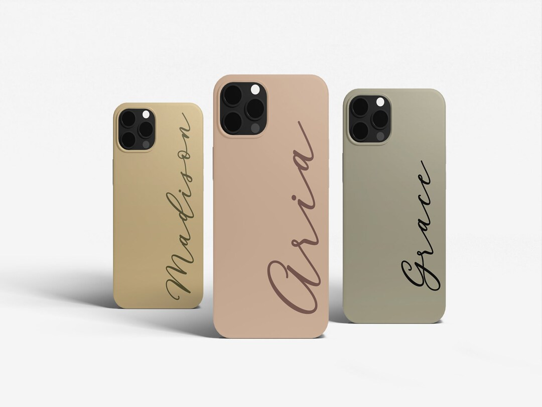 Nude Custom Name iPhone Samsung Case, Pastel Color Personalized iPhone 13 12 11 Pro Max Mini X XR... | Etsy (US)