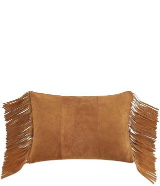 HiEnd Accents x Paseo Road Western Suede Fringed Lumbar Pillow | Dillard's | Dillard's