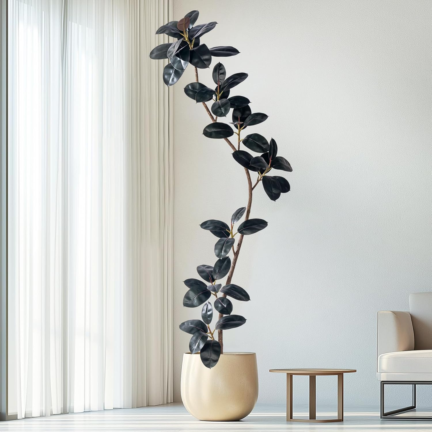 7.2ft Artificial Rubber Tree Faux Plants Indoor Faux Floor Plant Artificial Trees Indoor,Fake Pla... | Amazon (US)