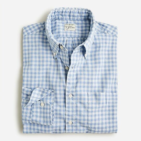 Secret Wash organic cotton poplin shirt in heather | J.Crew US
