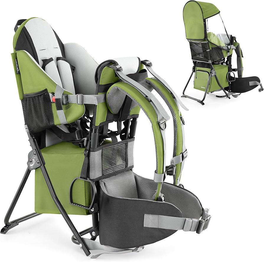 besrey Baby Backpack Carrier, Toddler Hiking Backpack with Safety 3-Height Seat, Adjustable Strap... | Amazon (US)