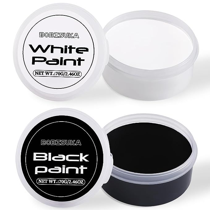 BOBISUKA Halloween Cosplay SFX Makeup Black + White Face Body Paint Special Effects Makeup Kit Dr... | Amazon (US)