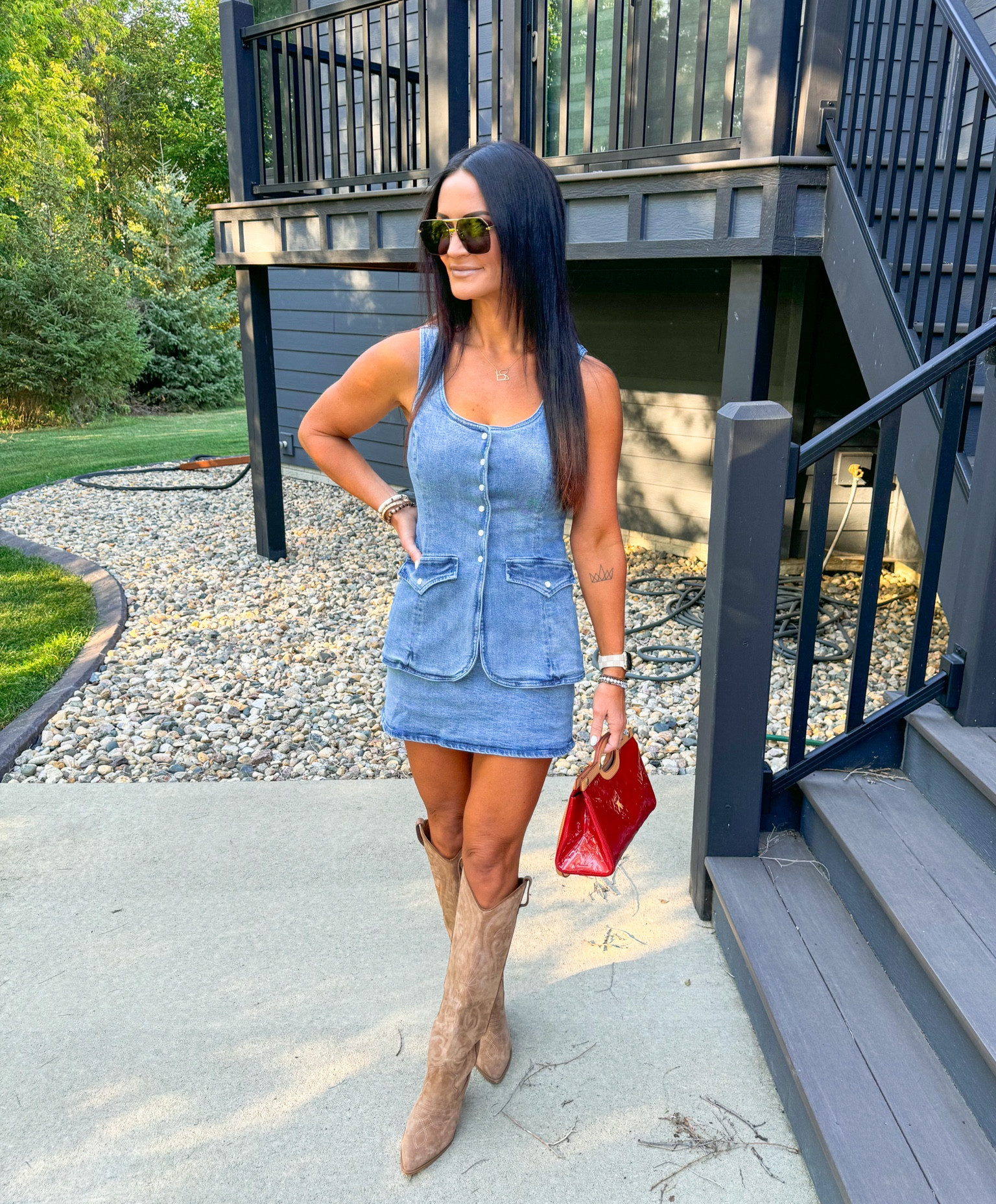 The comfiest denim romper with stretch!! 

#LTKover40 #LTKSeasonal