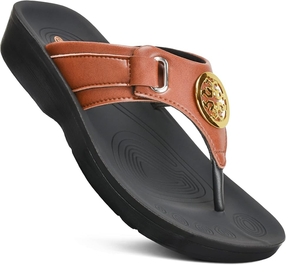 AEROTHOTIC Arch Support Flip Flops for Women Comfortable Orthotic Stylish Sandal | Amazon (US)
