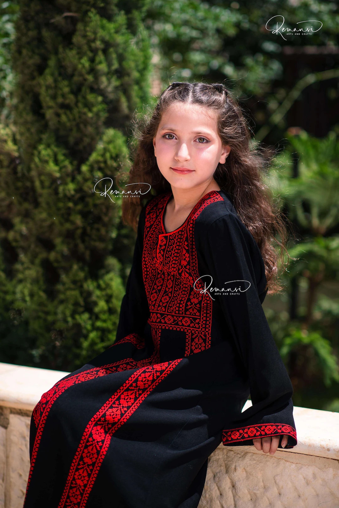 Palestinian Mediterranean Embroidered Tatreez Thoube Thob Short or Long Dress for Culture Day, We... | Etsy (US)