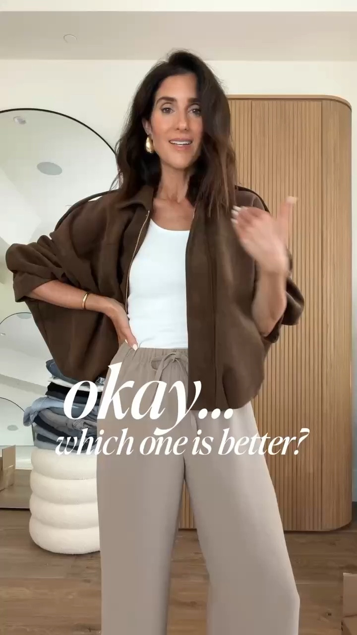 Okay which one is better!! Let me know in the comments what shoe you like better! 
Restyling this viral Zara jacket with the viral Zara pants! I’m just shy of 5-7” wearing the size medium jacket and small pants in the color Nomad Taupe. #stylinbyaylin #aylin #zara #aritzia @Aritzia @Zara 

#LTKOver40 #LTKootd #LTKgrwm