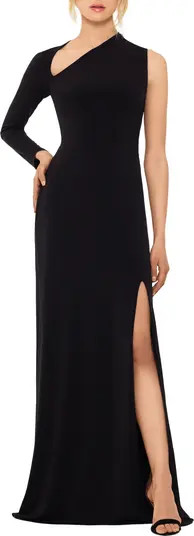 One-Shoulder Single Long Sleeve GownBETSY & ADAM | Nordstrom