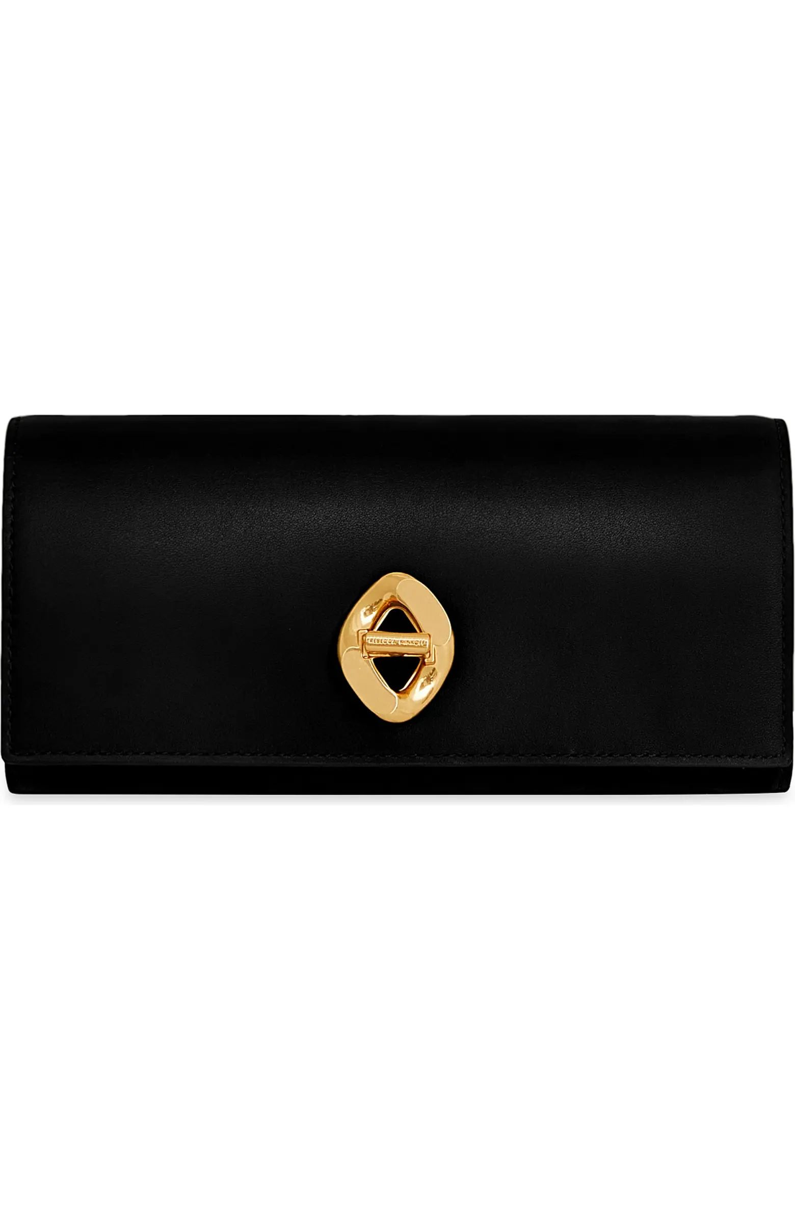 Rebecca Minkoff Chain Strap Crossbody Leather Wallet | Nordstrom | Nordstrom