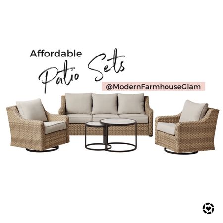Affordable patio sets, outdoor furniture, chair, couch, coffee, table, backyard, porch 

#LTKsalealert #LTKGiftGuide #LTKhome