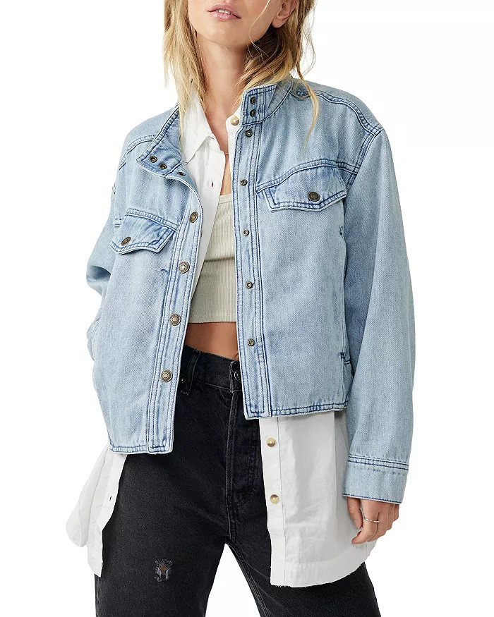 Crystal Utility Cotton Denim Jacket | Bloomingdale's (US)