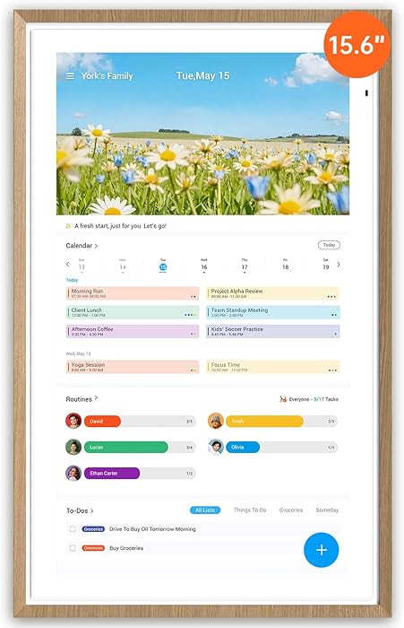 Apolosign 15.6-inch Digital Calendar : Dual Mode Smart Wall Planner, No Subscription, Install App... | Amazon (US)