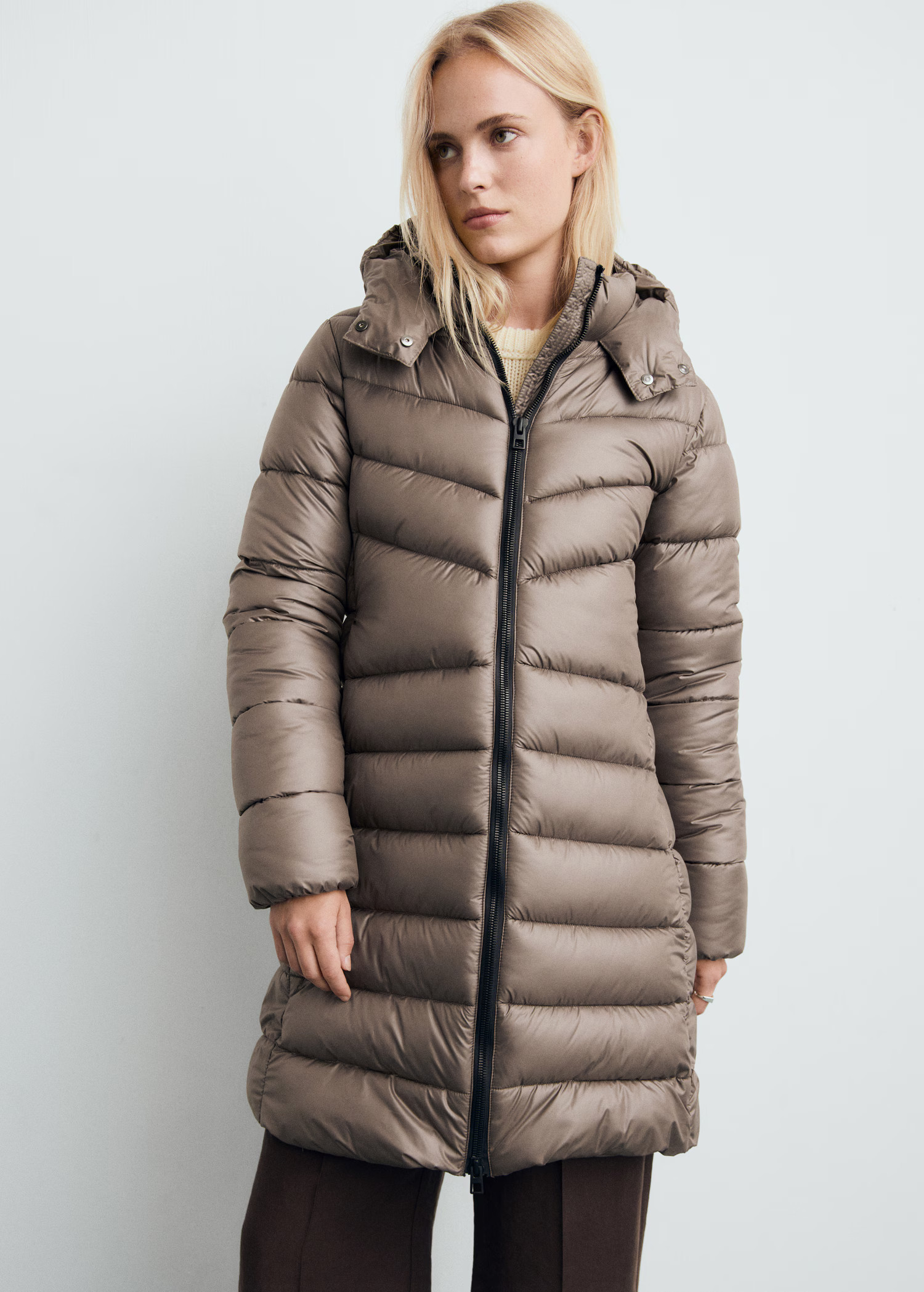 Midi quilted anorak with hood | Mango (US/MX/AU)