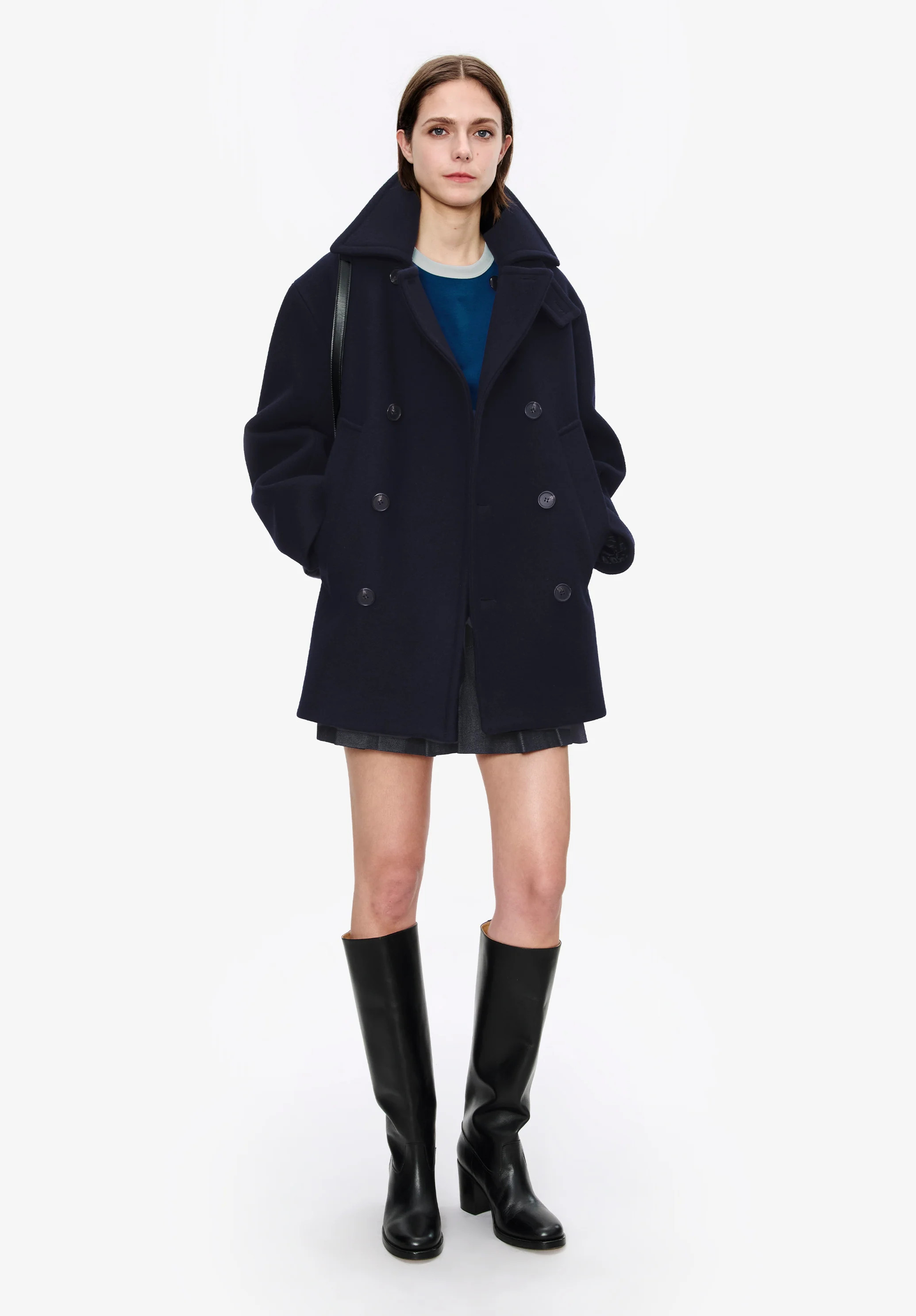 A. P.C. Women's Peacoat Size: 42 in Dark navy blue | A.P.C. US